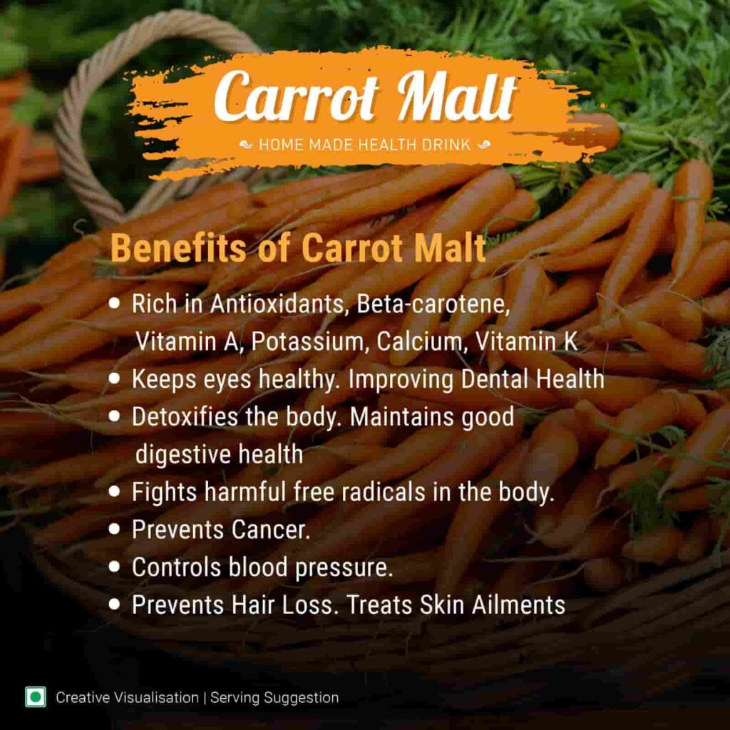 carrot malt benefits